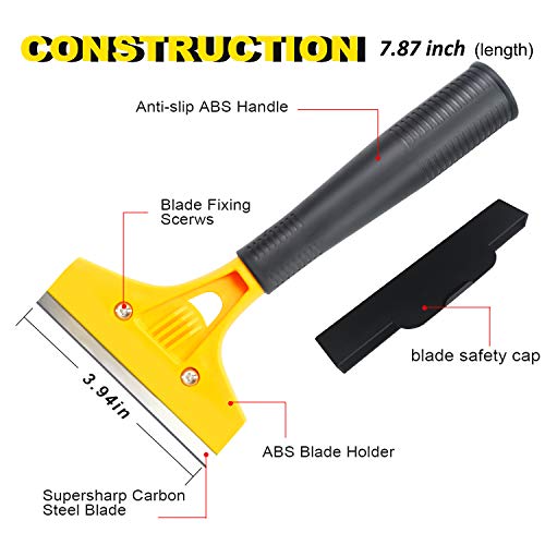 tiptopcarbon Wallpaper Smoothing Tool with 8 Inch Scraper for Contact Paper Adhesive Vinyl 10pcs/Pack - color: 03 Scraper Kit