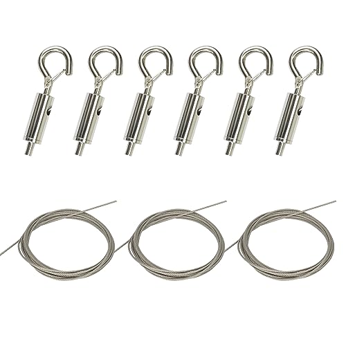 Picture Hanging kit,Mirror Hanging kit Adjustable Heavy Duty with Wire Hardware for Frame Mirror: 78 inch *1/16 50LB 3pack - size: 3 Pack