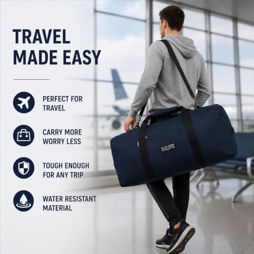 Heavy Duty Cargo Duffel Large Sport Gear Drum Set Equipment Hardware Travel Bag Rooftop Rack Bag - color: Navy, size: 24" x 12" x 12"
