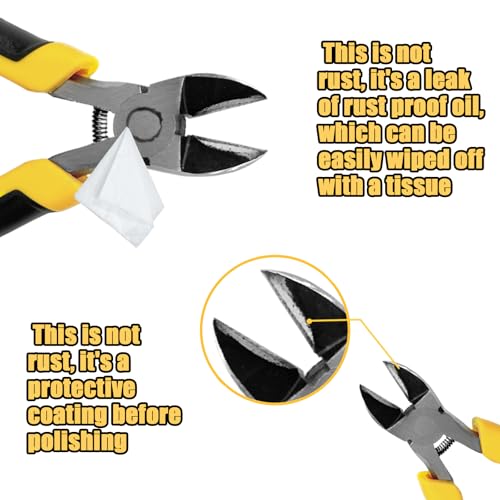 Precision Wire's Cutters Heavy Duty Pliers - Side Cutters, Cutting Pliers, Wire's Cutter Plier, Wire's Snips, Side Cutter Plier, Wire's Cutters for Crafting. (6 inch) - size: 6.5 Inch
