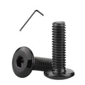 Metuja M6-1.0 x 30mm,20-Pack Black Flat Head Hex Socket Cap Screw Bolts,304 Stainless Steel,Fully Threaded M6 Bolts,Metric Fasteners for Furniture - size: M6-1.0x30mm