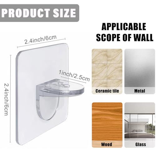 20 Pieces Plastic Shelf Support Peg,Self Adhesive Bracket,Partition Pin for Furniture Kitchen Cabinet Book Shelves Closet Brackets Clapboard Layer
