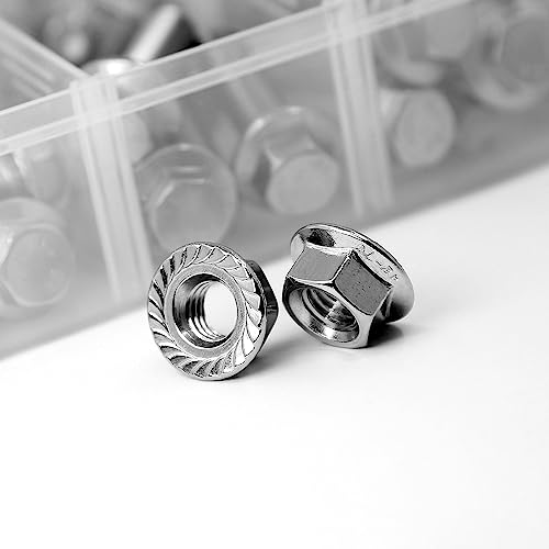112PCS M6 Stainless Steel 304 Flanged Hex Head Bolts and Nuts kit 10mm 20mm 30mm 40mm 50mm - color: 112PCS M6 Bolts and Nuts Kit