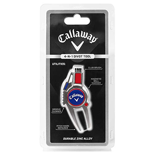 Callaway 4-in-1 Golf Divot Repair Tool - color: Red/White/Blue