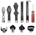 10PCS K-400 Drain Snake Drill Attachment Kit - 5/8 Inch Auger Cutter Heads & Spiral Tips Set for K-400 C-4/C-6/C-7/C-8/C-9, Drain Cleaning Cable Accessories for Plumbers & DIYers