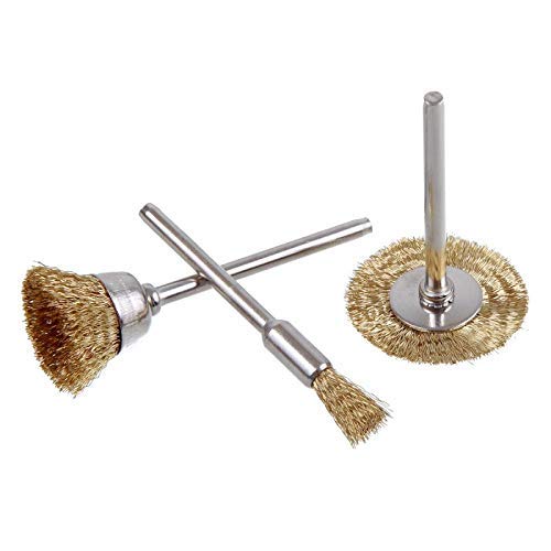 Rocaris 90 Pcs Wire Brushes Set, Brass Wire Wheels Pen Brushes Set Kit