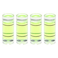 HARFINGTON 4pcs Cylindrical Bubble Level 8x20mm Mini Bullseye Spirit Levels for Leveling Camera Tripod Telescope Workshop Turntable Pictures Frame, Green - size: 8x20mm
