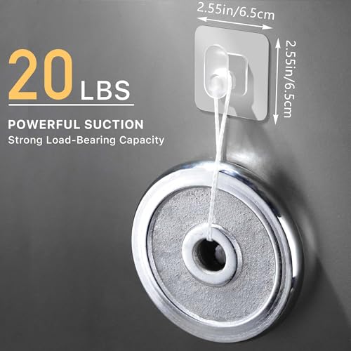 DELITON Drill Free Wall Hooks for Towels & Robe, 10 Pack, Adhesion - Shower Hanger Hook Stick on Wall for Bathroom - color: Transparent-1