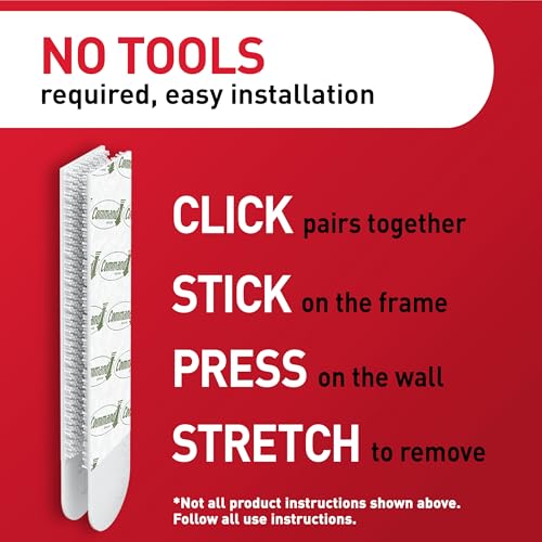 Command 10 lb Medium Picture Hanging Strips, Damage-Free Picture Hangers, No Tools Wall Hanging for Home Decor, White Adhesive, 32 Pairs - size: 32 Pairs