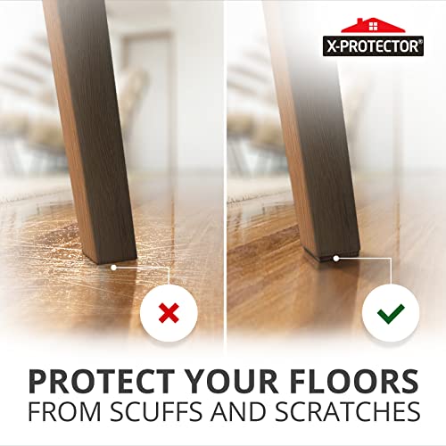 X-PROTECTOR Non Slip Furniture Pads – 24 Premium Furniture Grippers 1 1/2"! - size: 24 Square 1.5"