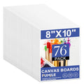 FUMILE Canvas for Painting 8x10, 76 Pack Canvas Boards for Painting Primed Acid Free Canvas Value Pack for Beginners & Artist, Canvas Bulk for Classroom and Painting Parties. - size: 8x10in