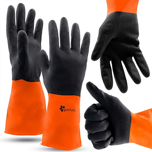 Gastody™ - Chemical Resistant Gloves, Reusable,Heavy Duty Safety Work Gloves,Resist Acid,Oil,Alkali - S-M-L-XL-XXL Size - size: Medium, style: Chemical Gloves Set of 2 Pairs