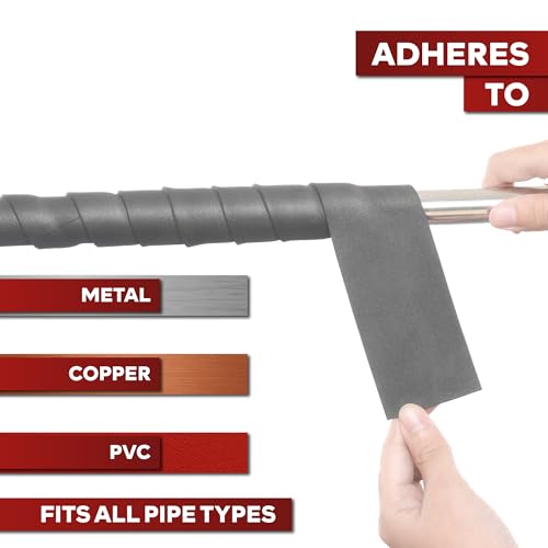 XFasten Foam Pipe Insulation Tape 3 Inch x 15 Feet Heavy-Duty AC Line Insulation Outdoor Pipe Wrap Tape AC Pipe Insulation Outdoor Pipe Insulation Wrap Tape HVAC Line Insulation Pipe Wrap Around Tape - style: 3 Inch x 15 Feet
