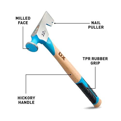 OX 12 oz Drywall Hammer Hatchet Combo - Nail & Wall Puller, Milled Face - style: 12-oz Drywall Hammer