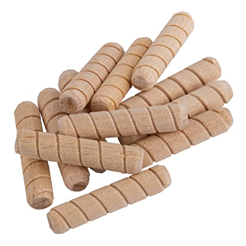 Spiral Grooved Hardwood Dowel Pins | 5/16" X 1-1/2" | Pack of 50 Approx. | Wooden Furniture Dowel Pins for Strong Connection | Furniture Making, Refurbishing or Crafts | UA-515-W - size: 5/16" X 1-1/2"