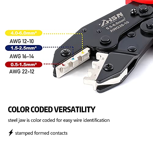 Heat Shrink Crimping Tool Kit,Zhushan Ratcheting Wire Crimper for 330pcs (AWG 26-10) and 260pcs (AWG 22-10) Heat Shrink Butt Connectors, Insulated Waterproof Electrical Terminals Splice Connectors - style: Heat Shrink Crimping Tool（260pcs+330pcs）