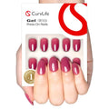 CurvLife Short Oval Fall Press On Nails, Rose Pink, Soft Gel - color: A7 - Red Purple rose
