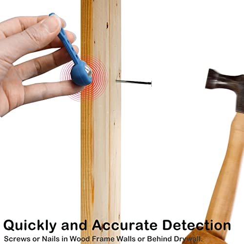Stud Finder Wall Scanner, Magnetic Stud Finder With 27 Pounds of Pull Magnetic Power, No Batteries Required Wall Stud Finder Metal Stud Finder for Drywall, Wood, Plywood Paneling, Ceramic Tiling(Blue)