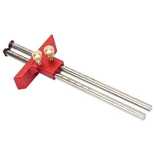 Wood marking gauge, Stainless Steel Woodworking Double Head Scriber Ruler Marking Gauge Wood Scribe Tool Carpentry For Carpenter