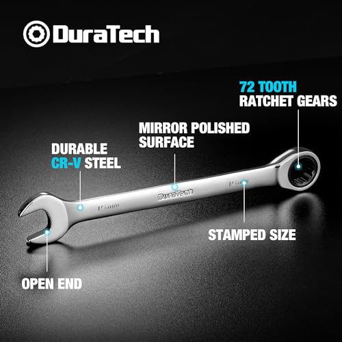 DURATECH 15mm Ratcheting Combination Wrench, Metric - size: 15.0mm