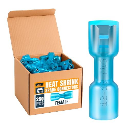 ALBO Heat Shrink Crimp Connectors (Female Blue 16-14 AWG) - color: Female Blue 16-14 AWG