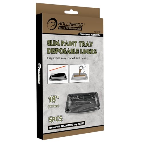 ROLLINGDOG 18 Inch Disposable Paint Tray Liners - color: 18" Disposable Paint Tray Liners
