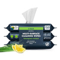 Puracy All Purpose Cleaning Wipes – Non Toxic Multi-Surface Cleaner & Appliance Wipes for Car, Bathroom, Kitchen – Lemongrass Scent (150 Count, 3 Pack) - size: 150 Count (Pack of 3)
