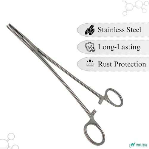 Mayo Hegar Needle Holder Driver with Cross Serrated Jaws Made of Stainless Steel Comes in Multi Position Locking Mechanism Clamping Pliers (8 Inch) - size: 8 Inch