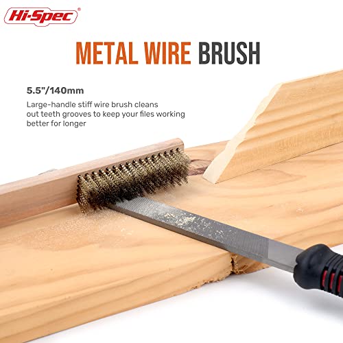 Hi-Spec Metal Hand & Needle File Tool Kit Half-Round Round & Triangle Files - size: 17 pieces