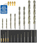 Sworker Diamond Drill Bits 1mm 1.5mm 2mm 2.5mm 2 Each 120-Grit 8Pcs with 4 Collets Compatible with Dremel Rotary Tool for Sea Glass Stone Shells Jewelry Making Porcelain Ceramic Gems - style: 8Bits+4Collets