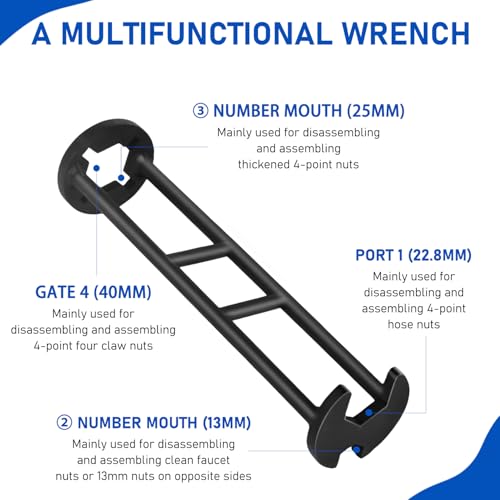 2 Pcs Multifunctional Sink Wrench,Plumbing Tools for Tight Spaces