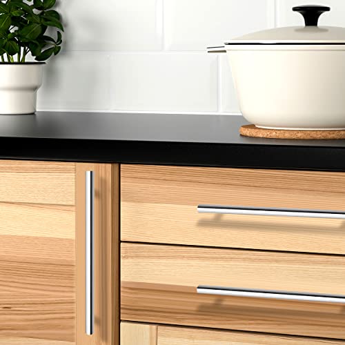 Probrico 5 Pack | 3" Cabinet Pulls Polished Chrome, Euro T Bar Kitchen Cabinet Hardware Stainless Steel Dresser Pulls Chrome Handles for Cabinet Dresser, 3" Hole Centers, 5" Total Length - color: Polished Chrome, size: hole center 3"