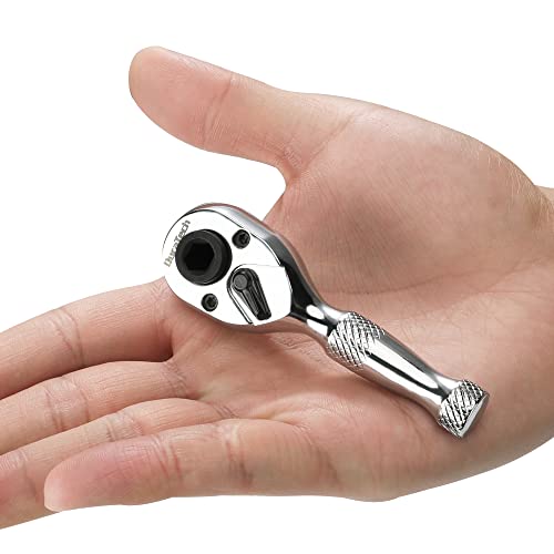 DURATECH 1/4-Inch Stubby Ratchet Wrench, Socket&Bit Driver, 72-Tooth - style: 1/4" Dual Head Ratchet