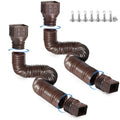 2 Pack Flexible Rain Gutter Downspout Extensions,Drain Downspout Extender,Gutter Extension Flexible,Down Spout Drain Extension Pipes,Extendable from 21 to 60 Inches (Brown) - color: 2pcs brown