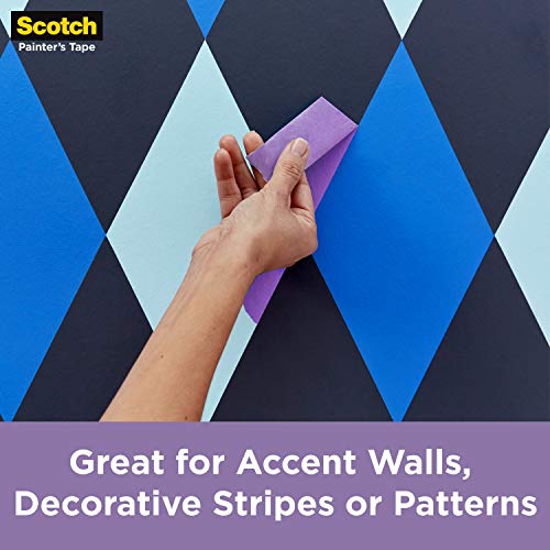 Scotch Delicate Surfaces Painters Tape, 1.88 in x 60 yd, Damage-Free Painting Prep, Protect Delicate Surfaces, UV & Sunlight Resistant, Solvent-Free Adhesive, Indoor Masking Tape, 1 Roll (2080-48EC)