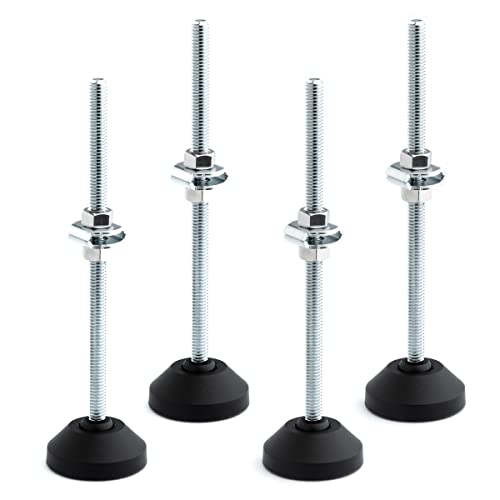 POWERTEC 6" Large Toggle Clamp Foot 4PK with Nuts & Washers, Oversized Stud Clamp Foot Compatible with Toggle Clamps for Table Saw Fence, Drill Press Table, and Woodworking Jigs (71700-P4) - style: Toggle Clamp Foot, 4PK