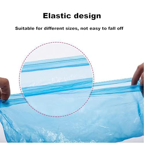 Shoe Covers Disposable Non Slip - Pack of 200 (100 Pairs), Premium Waterproof Shoe Booties for Indoors & Outdoors, Fits Up to Men's 11 & Women's 13, Recyclable Shoe Protectors (Boot Covers Blue).