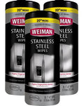 Weiman Stainless Steel Cleaner Wipes (3 Pack) Removes Fingerprints, Residue, Water Marks and Grease from Appliances - Works Great on Refrigerators, Dishwashers, Ovens, and Grills - Packaging May Vary - style: 30 Count (Pack of 3)
