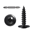 Wensilon（600 pcs）#4×5/8" Phillips Truss Head Wood Screws Black Galvanizing Quick Metal Self Tapping. - color: Black, size: #4×5/8"