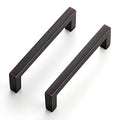 Ravinte Oil Rubbed Bronze Cabinet Handles Cabinet Pulls 3-3/4 Inch 10 Pack - color: Oil Rubbed Bronze, size: Flat Black 3-3/4'' Hole Center