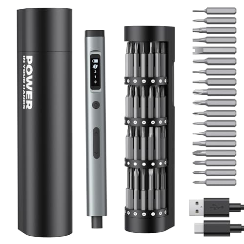 90-in-1 Mini Electric Screwdriver Set, NEZZBE Precision Cordless Screwdriver with 78 S2 Bits, 0.15–0.55 N·m Torque, Magnetic Storage Box, 500mAh, LED Light,Repair Tool Kit for Phone, Laptop, PS5