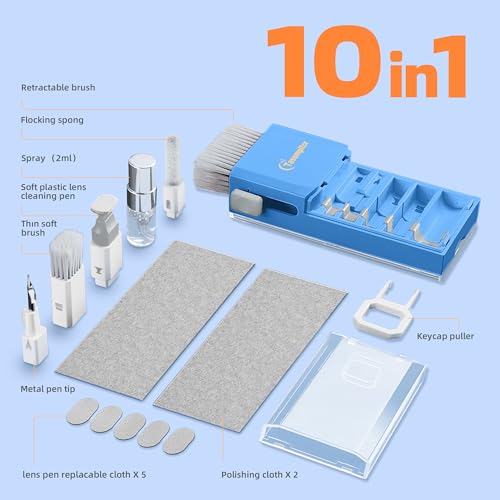 Keyboard Cleaning Kit, All-in-One Laptop & Computer Screen Cleaner, SkyBlue - color: SkyBlue