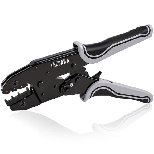 Crimping Tool for Heat Shrink Connectors, Ratcheting Wire Terminal Crimper