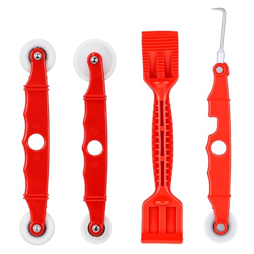 4PCS Screen Tool, Window Screen Replacement Kit with Spline Roller Tool, Window Screens Spline Roller Tools, Windows Installation Tools for Installing & Replacing Windows Patio Sliding Door