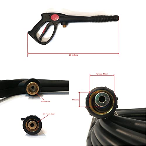 The ROP Shop Spray Gun, Wand, Hose, 5-in-1 Nozzle KIT fits Honda GC160 3/4" Pressure Washer