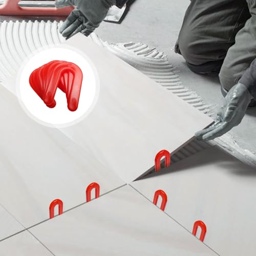 1000 Horseshoe Tile Spacers, 1/8-Inch U-Shaped Plastic Spacers for Tile Leveling System Floor Wall Tile Installation - size: 1/8"-1000 Pcs