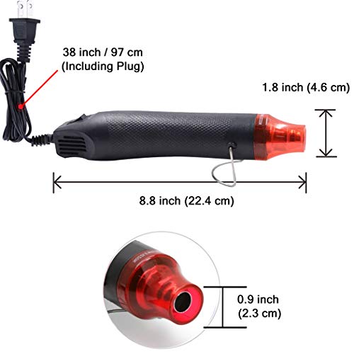Bubble Removing Tool for Epoxy Resin and Acrylic Art, DIY Glitter Tumblers, Specially-Designed Heat Gun for Making Acrylic Resin Travel Mugs Tumblers to Remove Air Bubbles (Black) - color: Black