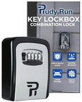 Rudy Run Key Lock Box for Outside – Large Outdoor Lockbox for Keys with Code, 4-Digit Combination Hidden Safe to Hide a Key Outside, Wall Mounted Key Storage for Home, Airbnb, 1 Pack