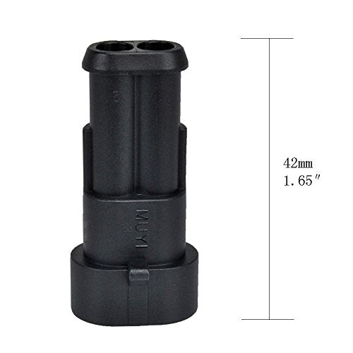 MUYI 10 Kits 2 Pin Way Electrical Connectors for 20-16 AWG Wire Cable 10A - style: 2pin connector(10 sets)