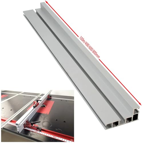 75 Type Table Saw Fence, Aluminum Miter Fence, Miter Gauge Fence, Multi T-Track Fence for Woodworking (Sliver) - color: Sliver